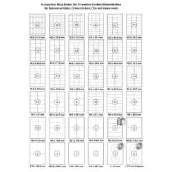 100 Blatt Drucker Etiketten 38 x 21,2 mm Selbstklebend...