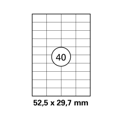 100 Blatt Drucker Etiketten 52,5 x 29,7 mm Selbstklebend...