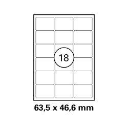 100 Blatt Drucker Etiketten 63,5 x 46,6 mm Selbstklebend...
