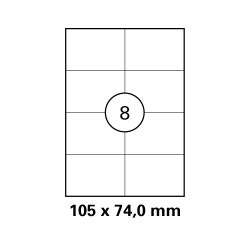 100 Blatt Drucker Etiketten 105 x 74 mm selbstklebend DIN...