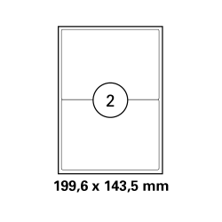 100 Blatt Drucker Versandetiketten 199,6 x 143,5 mm...