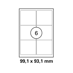 100 Blatt Drucker Etiketten 99,1 x 93,1 mm selbstklebend...