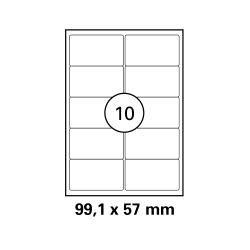 100 Blatt Drucker Etiketten 99,1 x 57,0 mm selbstklebend...