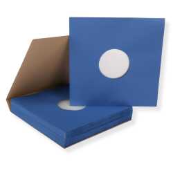 Blaue Innenhüllen für Langspielplatten Maxi Single Vinyl Schallplatten 309x301/304 mm gefüttert 80 g Premium Papier