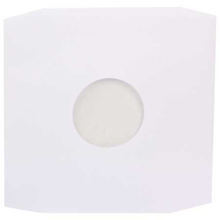 Reinweiße Innenhüllen für LP Maxi Single Vinyl Schallplatten mit Eckenschnitt 309x301/304 mm gefüttert 90 g Papier