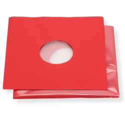 Rote Innenhüllen für LP Maxi Single Vinyl Schallplatten 309x301/304 mm gefüttert 80 g Papier