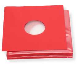 Rote Innenhüllen für LP Maxi Single Vinyl Schallplatten 309x301/304 mm gefüttert 80 g Papier