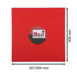 Rote Innenhüllen für LP Maxi Single Vinyl Schallplatten 309x301/304 mm gefüttert 80 g Papier 25 Stück