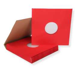 Rote Innenhüllen für LP Maxi Single Vinyl Schallplatten 309x301/304 mm gefüttert 80 g Papier 100 Stück
