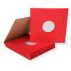 Rote Innenhüllen für LP Maxi Single Vinyl Schallplatten 309x301/304 mm gefüttert 80 g Papier 100 Stück
