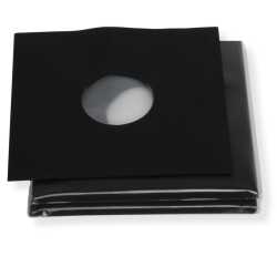 Schwarze Innenhüllen für LP Maxi Single Vinyl Schallplatten 309x301/304 mm gefüttert 80 g Papier 50 Stück