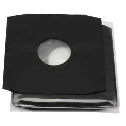 Schwarze Innenhüllen für LP Maxi Single Vinyl Schallplatten 309x301/304 mm mit Eckenschnitt gefüttert 80 g Papier