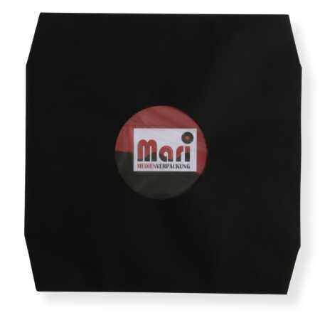 Schwarze Innenhüllen für LP Maxi Single Vinyl Schallplatten 309x301/304 mm mit Eckenschnitt gefüttert 80 g Papier 25 Stück