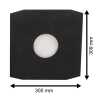 Schwarze Innenhüllen für LP Maxi Single Vinyl Schallplatten 309x301/304 mm mit Eckenschnitt gefüttert 80 g Papier 25 Stück
