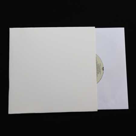 Single 300 g Deluxe Cover 185x185 weiß zur Aufbewahrung von Singles inklusive Innenhülle Vinyl Schallplatten 50 Stück
