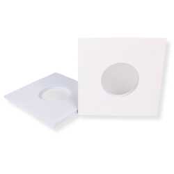 Single 7 Zoll Deluxe Innenhüllen 180x180 mm reinweiß für Vinyl Schallplatten ungefüttert 90 g Papier mit Innenloch