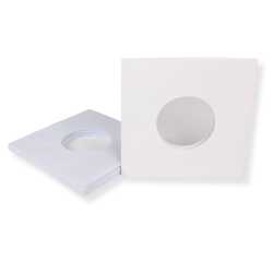 Single 7 Zoll Deluxe Innenhüllen 180x180 mm reinweiß für Vinyl Schallplatten ungefüttert 90 g Papier mit Innenloch