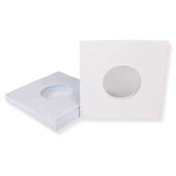 Single 7 Zoll Deluxe Innenhüllen 180x180 mm reinweiß für Vinyl Schallplatten ungefüttert 90 g Papier mit Innenloch