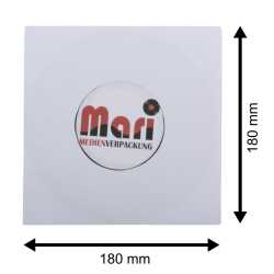 Single 7 Zoll Deluxe Innenhüllen 180x180 mm reinweiß für Vinyl Schallplatten ungefüttert 90 g Papier mit Innenloch 50 Stück