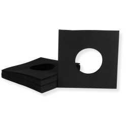 Single 7 Zoll Premium anthrazit/schwarz Innenhüllen 180 x 180 mm für Vinyl Schallplatten ungefüttert 80 g Papier mit Innenloch