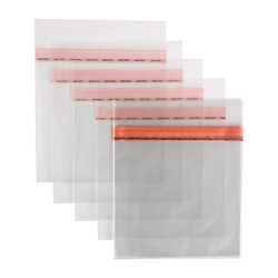 Schutzhüllen für CD Hüllen Jewel Case aus Folie mit Klappe und Adhäsionsverschluss 139x147 mm