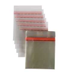 Schutzhüllen für CD Hüllen Jewel Case aus Folie mit Klappe und Adhäsionsverschluss 139x147 mm