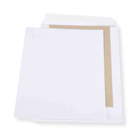 B4 Papprückwand-Versandtaschen weiß · stabiler 450g Karton · Umschläge 250 x 353 mm