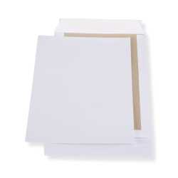B4 Papprückwand-Versandtaschen weiß · stabiler 450g Karton · Umschläge 250 x 353 mm