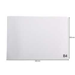B4 Papprückwand-Versandtaschen weiß · stabiler 450g Karton · Umschläge 250 x 353 mm