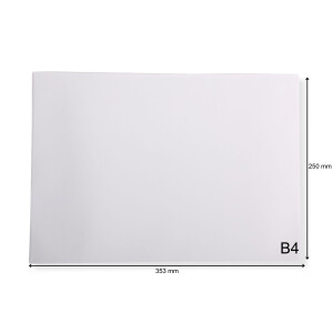 B4 Papprückwand Versandtaschen weiß 120 g Kuvert haftklebend Briefumschläge HK Briefhüllen 100 Stück
