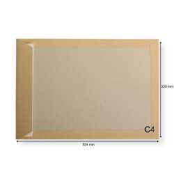 C4 Papprückwand Versandtaschen braun 120 g Kuvert haftklebend Briefumschläge HK Briefhüllen 500 Stück