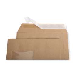 Versandtaschen extra stark 120 g DIN A4 C4 braun mit Fenster Kuvert haftklebend Briefumschläge HK 500 Stück