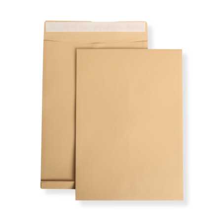 B4 Faltenversandtaschen 2 cm Falz · haftklebend ohne Fenster · Briefumschlag 250x353x20 mm