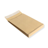 B5 Faltenversandtaschen braun mit 32 mm Falte 110 g Kuvert 176x250x32 mm haftklebend Briefumschläge HK Briefhüllen 100 Stück