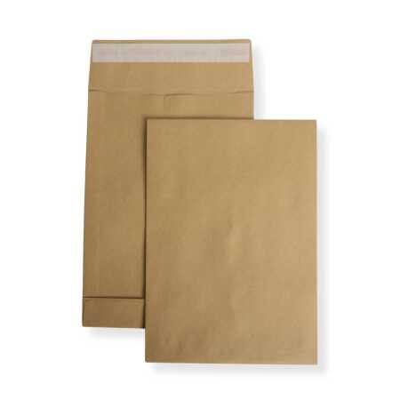 C4 Faltenversandtaschen braun Stehboden und 40 mm Falte 130 g Kuvert 229x324x40 mm haftklebend Briefumschläge HK Briefhüllen 100 Stück