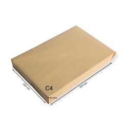 C4 Faltenversandtaschen braun Stehboden und 40 mm Falte 130 g Kuvert 229x324x40 mm haftklebend Briefumschläge HK Briefhüllen 100 Stück