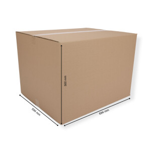 700 x 600 x 500 mm Karton 2-wellig 2.40 BC-Welle 15 Stück