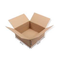 400 x 400 x 200 mm Karton 1-wellig 1.02 B-Welle 25 Stück