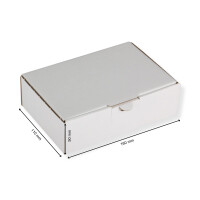 Maxibriefkarton 160 x 110 x 50 mm DIN A6 weiß 25 Stück