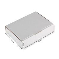 Maxibriefkarton 180 x 130 x 45 mm DIN A6 weiß 25 Stück