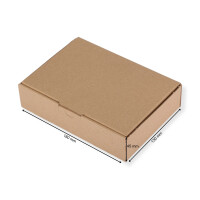 Maxibriefkarton 180 x 130 x 45 mm DIN A6 braun 25 Stück