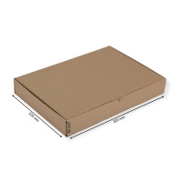 Maxibriefkarton 320 x 225 x 50 mm DIN A4 braun 25 Stück