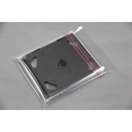 Schutzhüllen für CD Hüllen Jewel Case aus Folie mit Klappe und Adhäsionsverschluss 139x147 mm 50 Stück