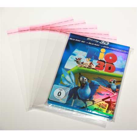 50 Stück Folienschutzhüllen für Blu-ray Boxen mit Pappschuber