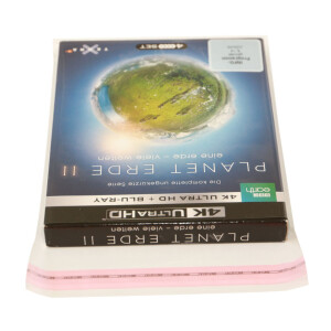 Folienschutzhüllen für 4K Ultra HD Blu-ray Boxen mit Pappschuber 50 Stück