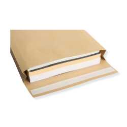 Faltentaschen DIN B4 Versandtaschen 250x353x40 mm 40 mm Falte braun HK Kuvert 250 Stück