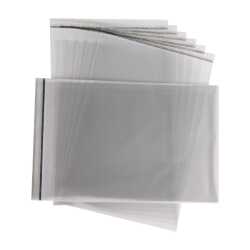 Schutzhülle 167 x 229 mm + 30 mm Klappe mit Klebeverschluss, transparent