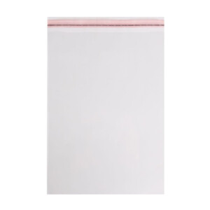 Schutzhülle A4, 234 x 324 mm + 30 mm Klappe mit Klebeverschluss, transparent 10 Stück
