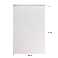Schutzhülle B4, 255 x 353 mm + 30 mm Klappe mit Klebeverschluss, transparent