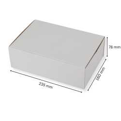 Versandkarton 240 x 160 x 80 mm geeignet für DHL Kleinpaket weiß 200 Stück